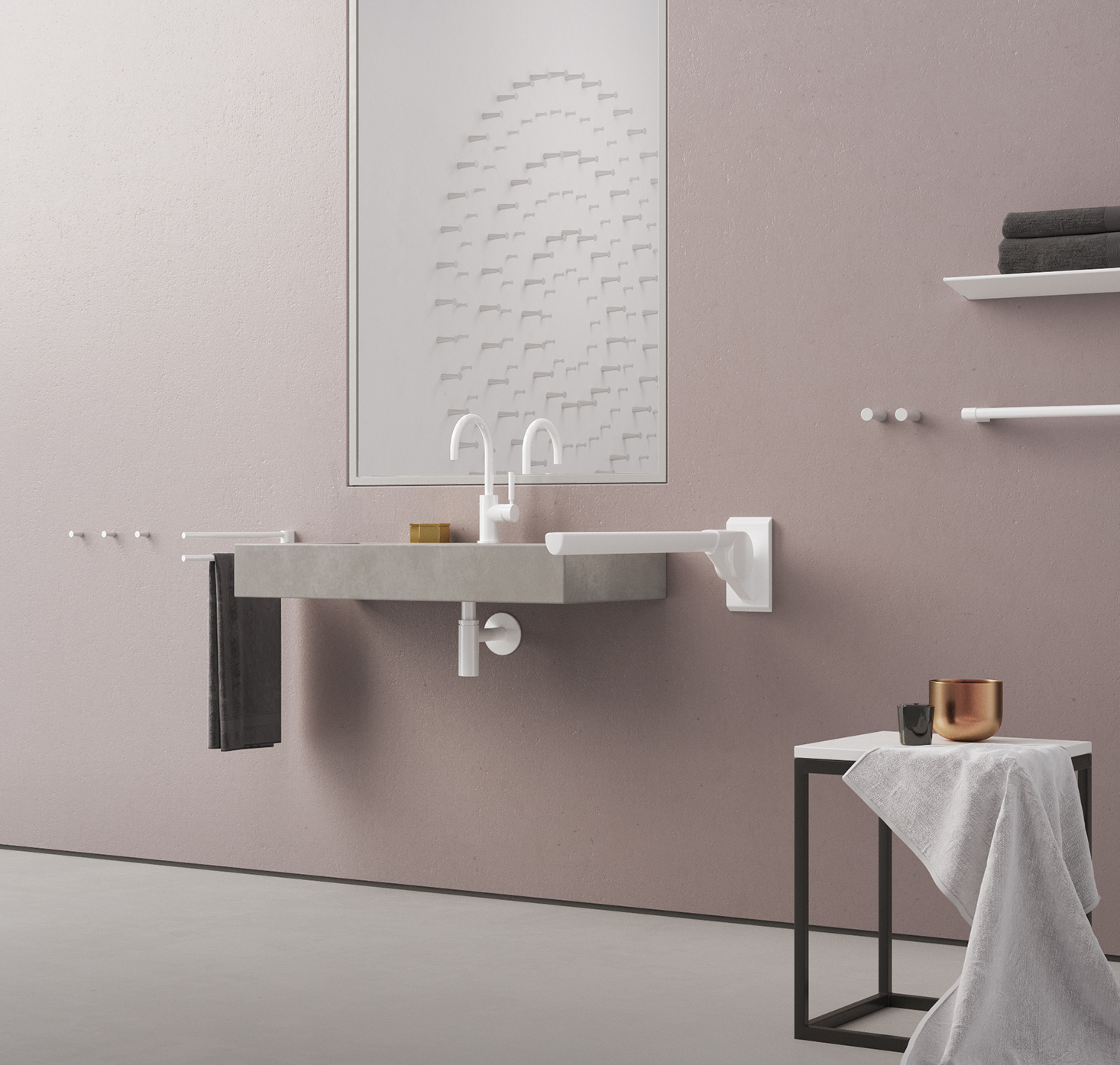 Design Ablage Dusche Bad WC - Wandmontage - FSB A100